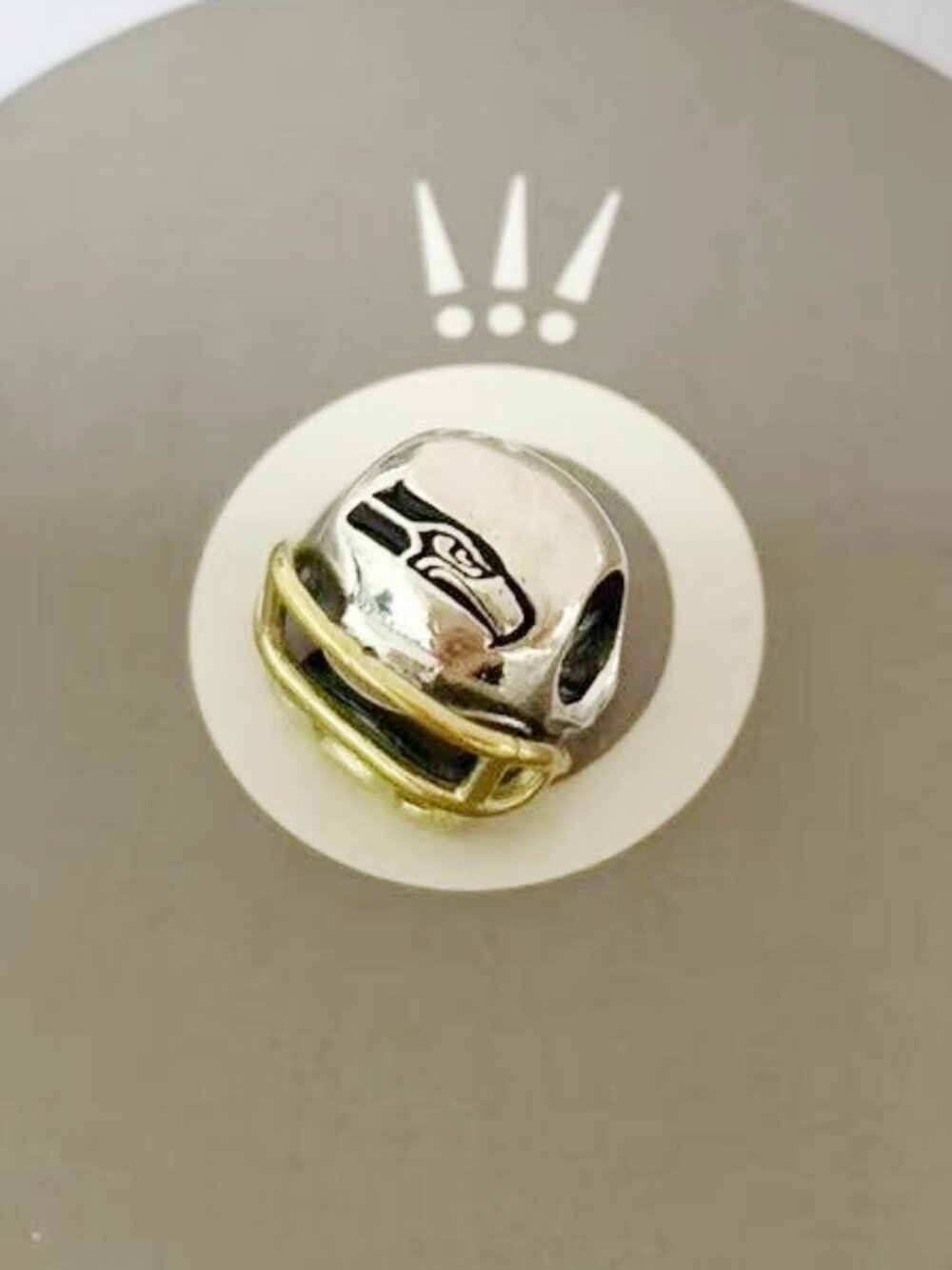 Pandora Seattle Seahawks Football Helmet Charm Pendant